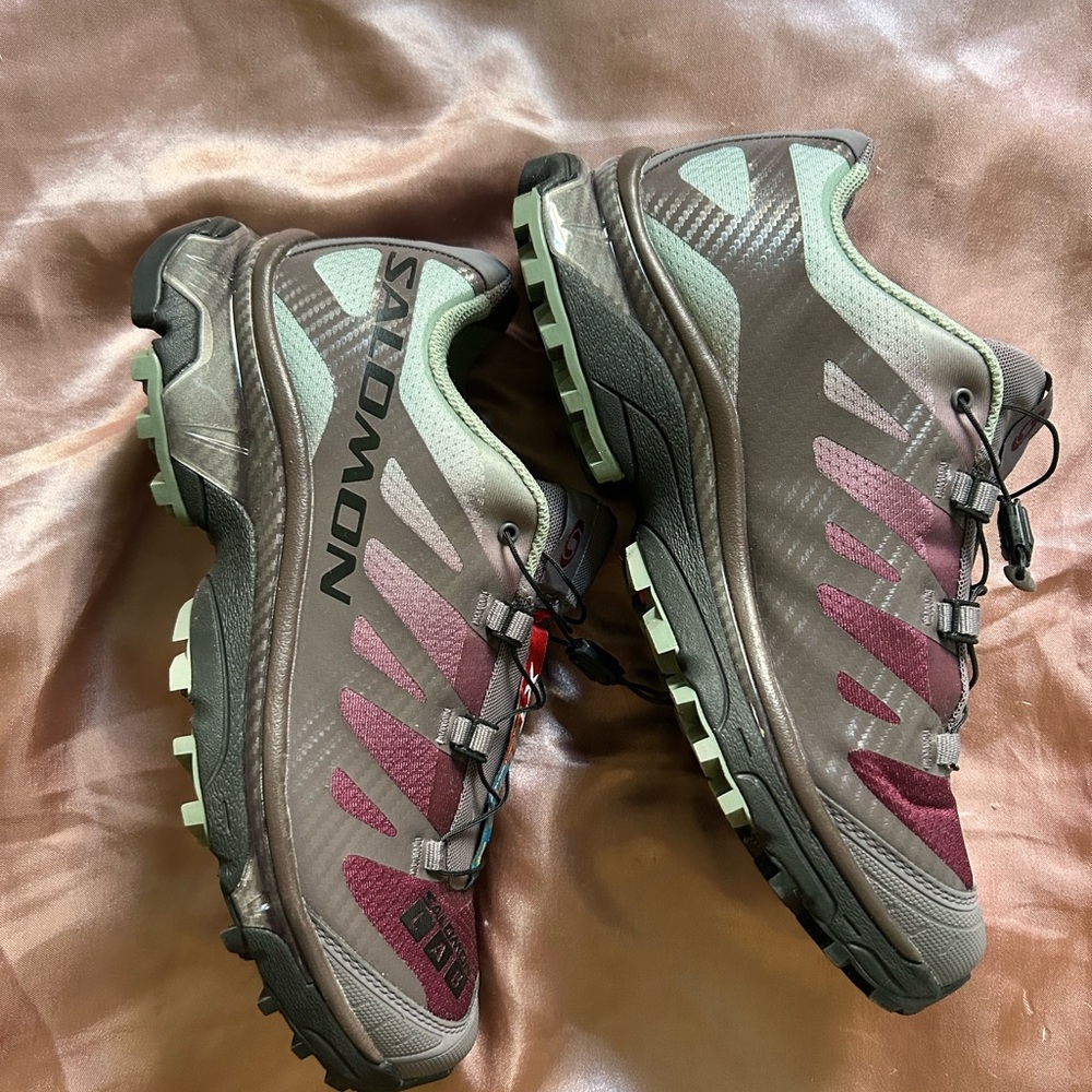 Salomon Women's Athletic Shoes - Gray and Burgundy